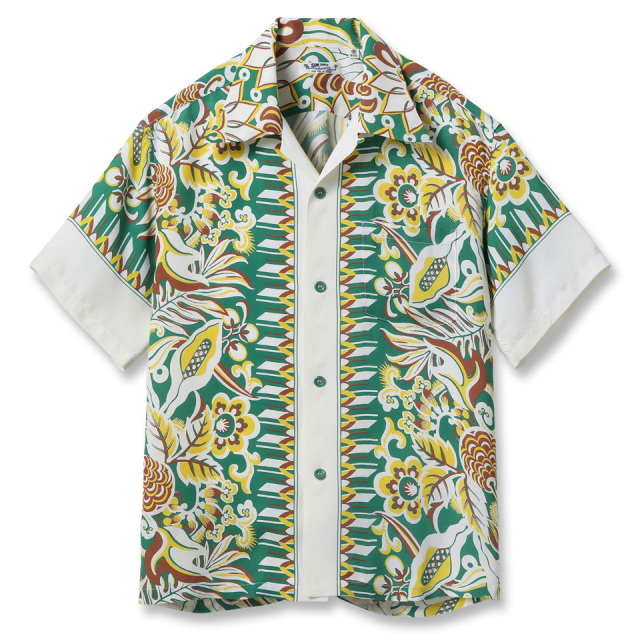 SUN SURF / HAWAIIAN S/S SHIRT “FLOWER FIELD BORDER”
