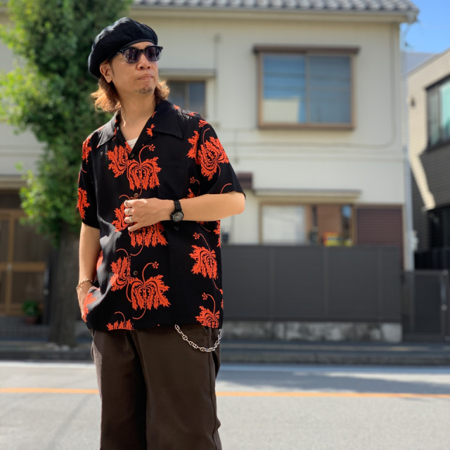 SUN SURF サンサーフ ロイヤルフラワー レーヨンアロハシャツ (L) SUN SURF サンサーフ アロハシャツ 長袖 ハワイアンシャツ
