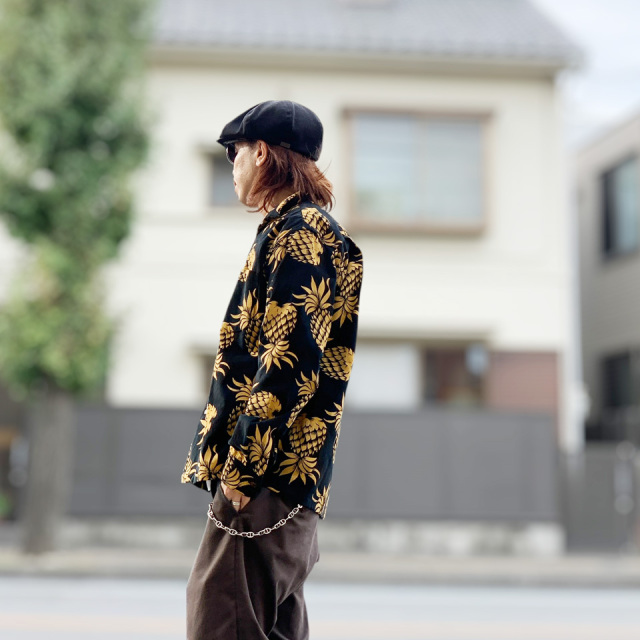 SUN SURF パイナップル柄アロハシャツ　L SUN SURF / L/S CORDUROY SHIRT “DUKE'S PINEAPPLE”
