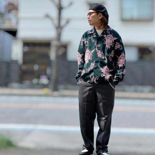SUN SURF / HAWAIIAN RAYON L/S SHIRT TIKI