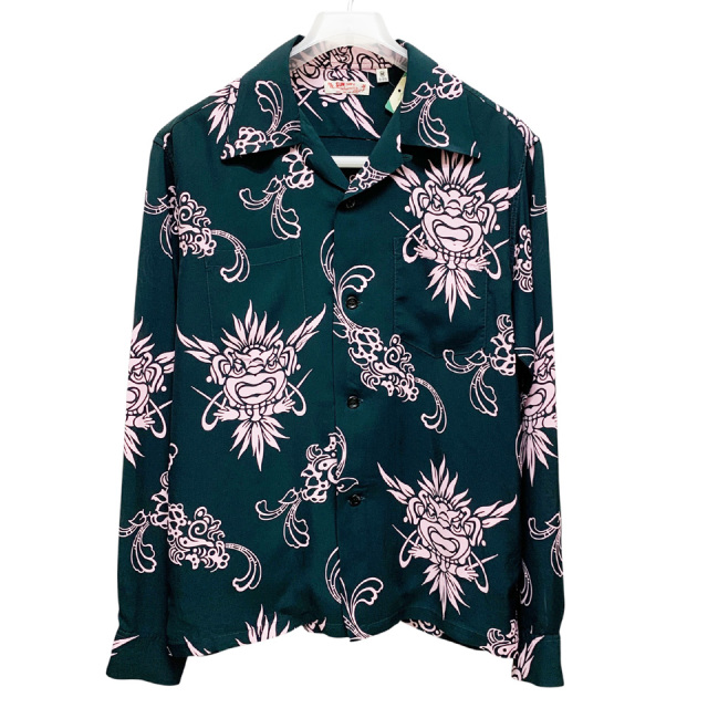 SUN SURF / HAWAIIAN RAYON L/S SHIRT TIKI