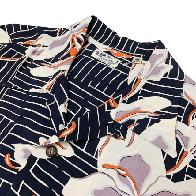 SUN SURF / HAWAIIAN RAYON L/S SHIRT “WHITE GINGER