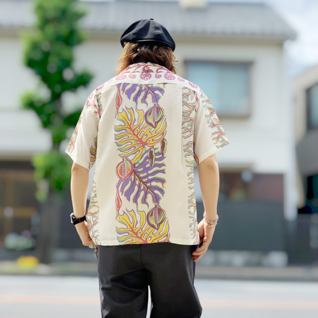 SUN SURF / HAWAIIAN S/S SHIRT “MONSTERA BORDER”
