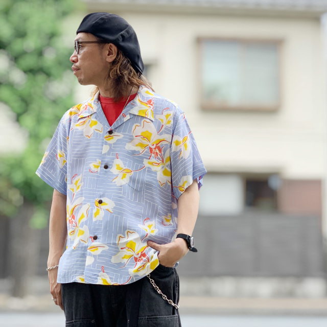 SUN SURF / HAWAIIAN S/S SHIRT “WHITE GINGER”