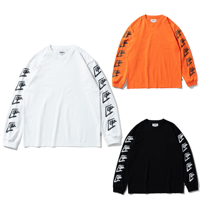 全3色 TENBOX 10匣 テンボックス ロンT Tシャツ BOX L/S Tee ブラック BLACK オレンジ ORANGE TBX-004LT-24