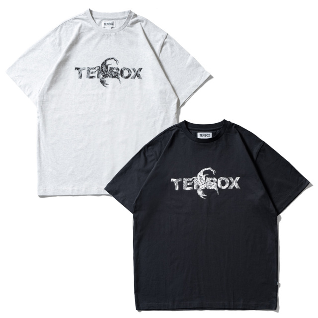 全2色 TENBOX 10匣 テンボックス Tシャツ Scorpion S/S TEE チャコール CHACOAL ヘザーグレー HEATHER GREY 灰色