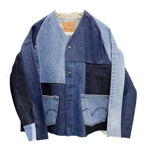 スリフティルック THRIFTY LOOK デニムエンジニアジャケット LEVI'S DENIM REMAKE ENGINEERED JACKET リーバイス リメイク ブルー BLUE (B)