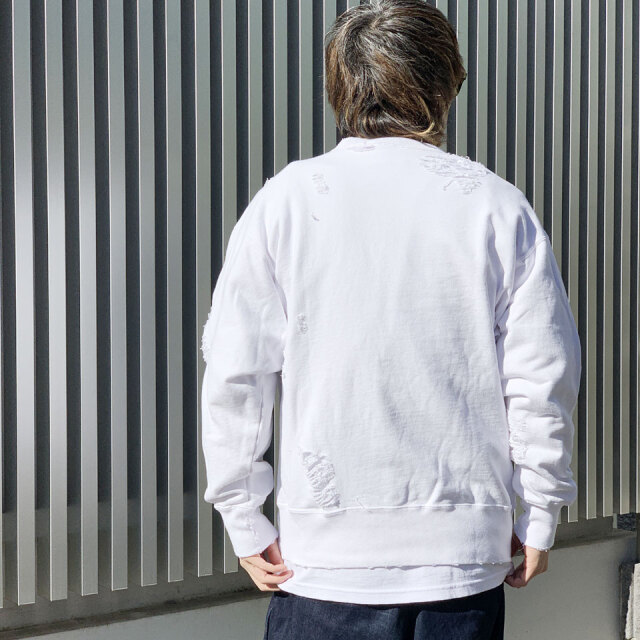 UNUSED - UNUSED 24SS ダメージ加工 スウェットフーディの通販