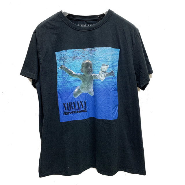NIRVANA サークルTシャツ 古着 バンT ヴィンT ギルダン コピーライト NIRVANA サークルTシャツ 古着 バンT ヴィンT ギルダン コピー