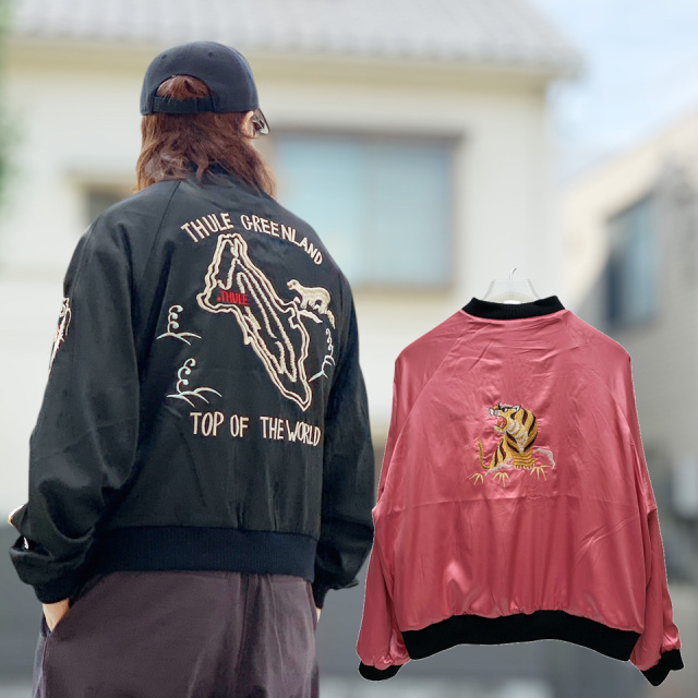 スリフティルック THRIFTY LOOK リバーシブルブルゾン SOUVENIR GREENLAND BLOUSON アウター ブラック/ピンク 黒 BLACK