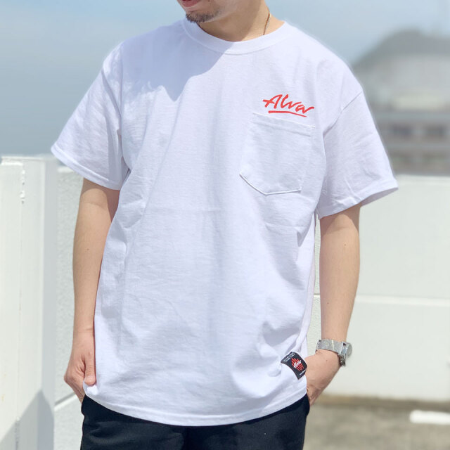 別注 全2色 TONY ALVA トニーアルバ Tシャツ OG LOGO POCKET Tee ポケットTシャツ ホワイト ブラック