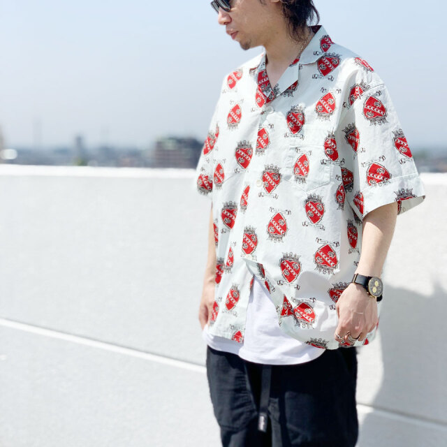 TOWN CRAFT / HEART PRINTED PAJAMA SHIRT