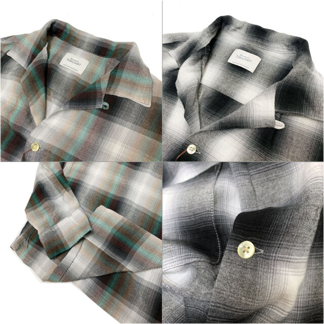 TOWN CRAFT / 60S OMBRE CHECK LOOP COLLAR SHIRTS