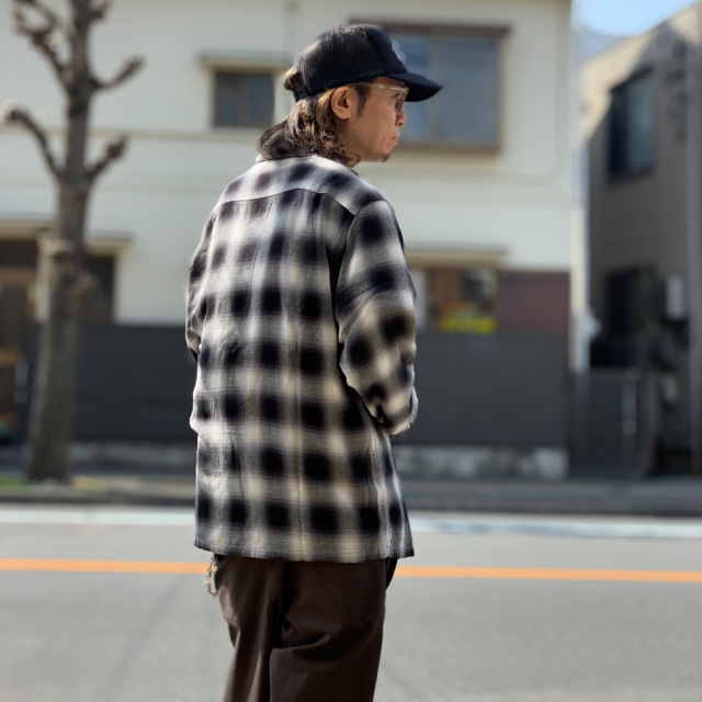 超スペシャル　60s タウンクラフト　オンブレ　チェックシャツ town craft オンブレ チェック レーヨンシャツ タウンクラフト