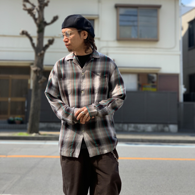60’s Towncraft オンブレチェック ボックスシャツ 16 1/2 TOWN CRAFT / OMBRE 60S LOOP COLLAR SHIRTS