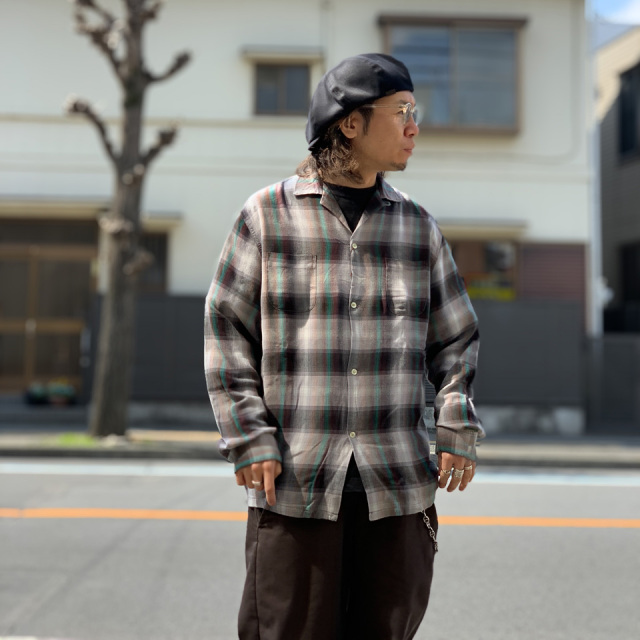 TOWN CRAFT / 60S OMBRE CHECK LOOP COLLAR SHIRTS