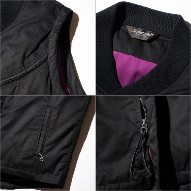 TOWN CRAFT / BLACK DERBY STYLED VEST