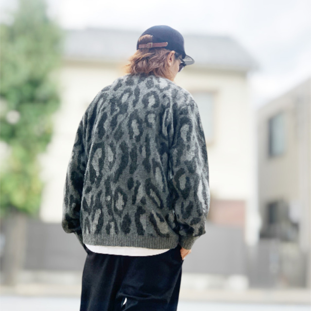 TOWN CRAFT / LEOPARD SHAGGY CARDIGAN