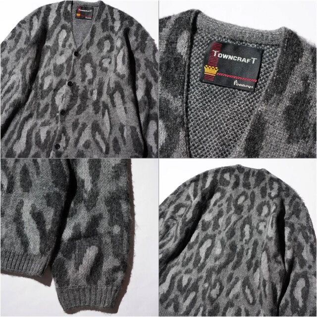 TOWN CRAFT / LEOPARD SHAGGY CARDIGAN