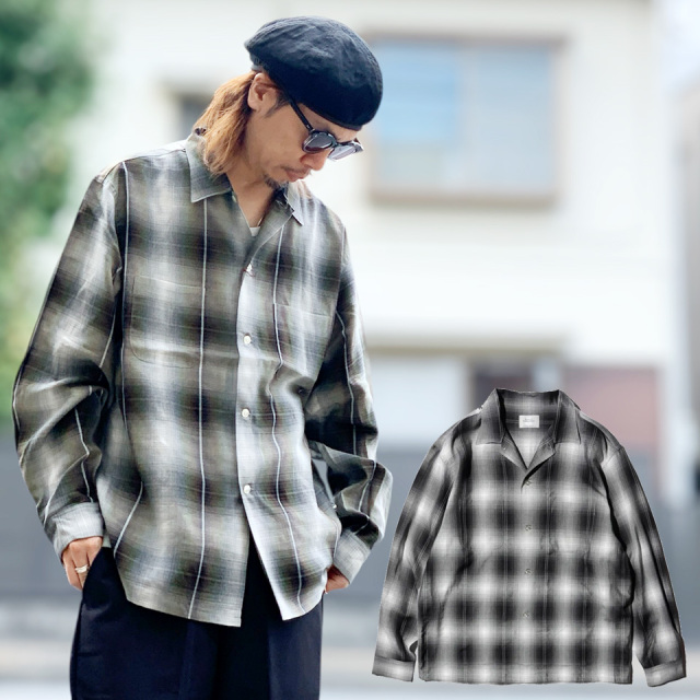 全2色 タウンクラフト TOWNCRAFT オンブレチェックシャツ シャドウチェック 60S OMBRE PLAID SHIRT MADE IN JAPAN グレー GREY グリーン GREEN TC25F00800