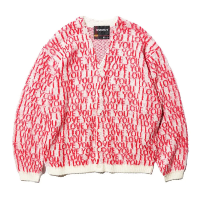 TOWN CRAFT / I LOVE YOU SHAGGY CARDIGAN
