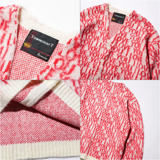 TOWN CRAFT / I LOVE YOU SHAGGY CARDIGAN