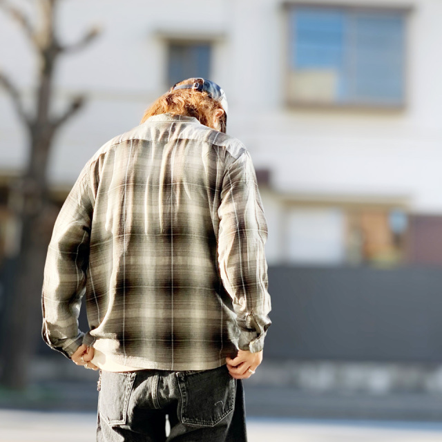 TOWN CRAFT / 60S OMBRE CHECK LOOP COLLAR SHIRTS