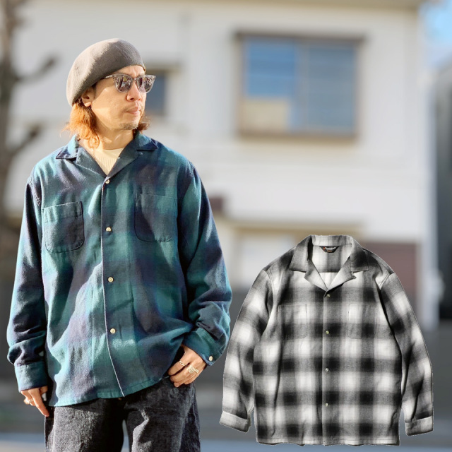 全2色 タウンクラフト TOWNCRAFT オンブレチェックシャツ ネルシャツ シャドウチェック 60S OMBRE CHECK LOOP COLLAR NEL SHIRTS ブルー BLUE ホワイト WHITE TC24F01800