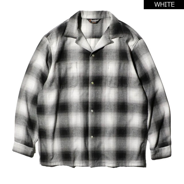 TOWN CRAFT / 60S OMBRE CHECK LOOP COLLAR NEL SHIRTS