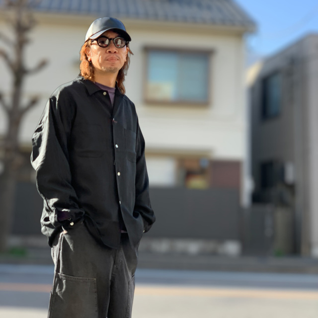 TOWN CRAFT / 60S BLACK SOLID SHIRT MADE IN JAPAN
