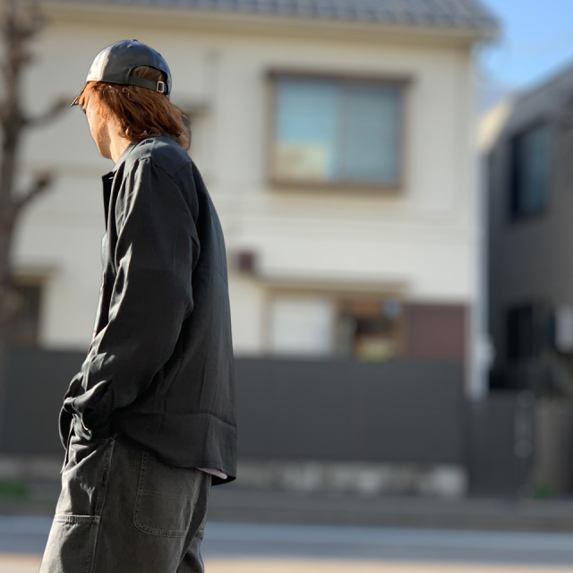 TOWN CRAFT / 60S BLACK SOLID SHIRT MADE IN JAPAN