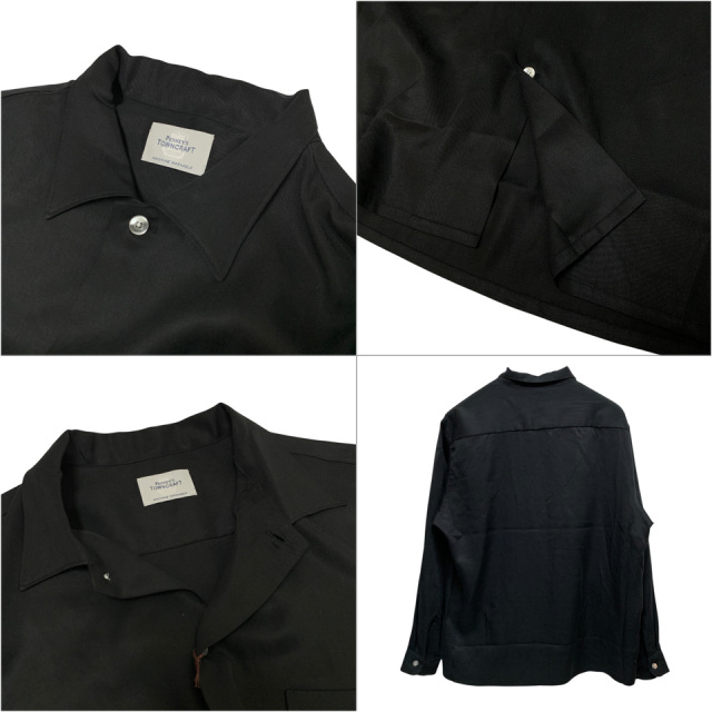 TOWN CRAFT / 60S BLACK SOLID SHIRT MADE IN JAPAN
