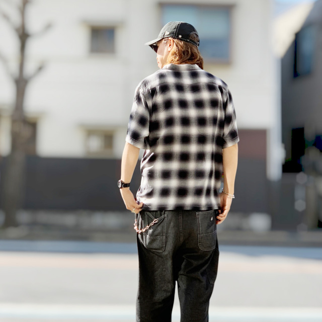 TOWN CRAFT / 60S OMBRE CHECK LOOP COLLAR SS SHIRTS