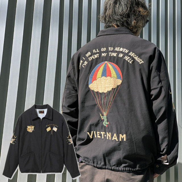 テーラー東洋 TAILOR TOYO ベトジャン Mid 1960s Style Cotton Rayon Vietnam Jacket “PARACHUTE” (AGING MODEL) ブラック 黒 BLACK Lot No. TT15685-119