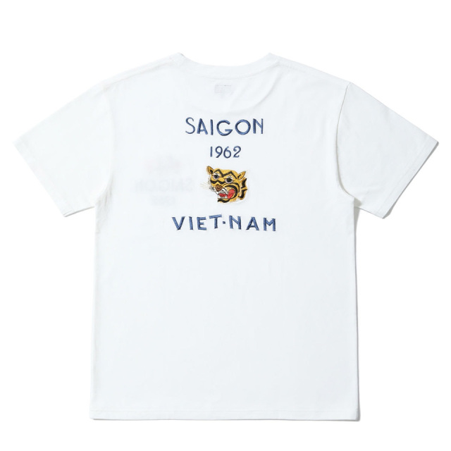 テーラー東洋 ベトジャン L 刺繍 SAIGON VIETNAM ホワイト 白 TAILOR TOYO 全2色 テーラー東洋 Tシャツ SUKA T-SHIRT EMBROIDERED