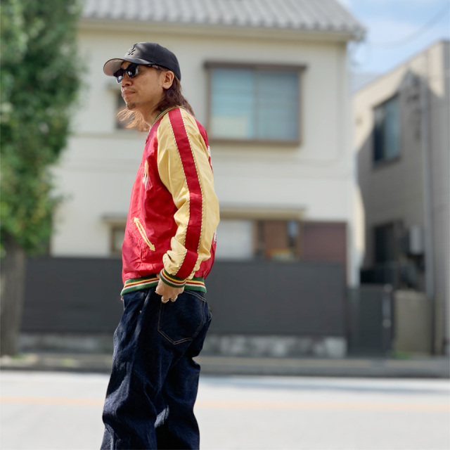 テーラー東洋 / Mid 1950s Style Acetate Souvenir Jacket “EAGLE