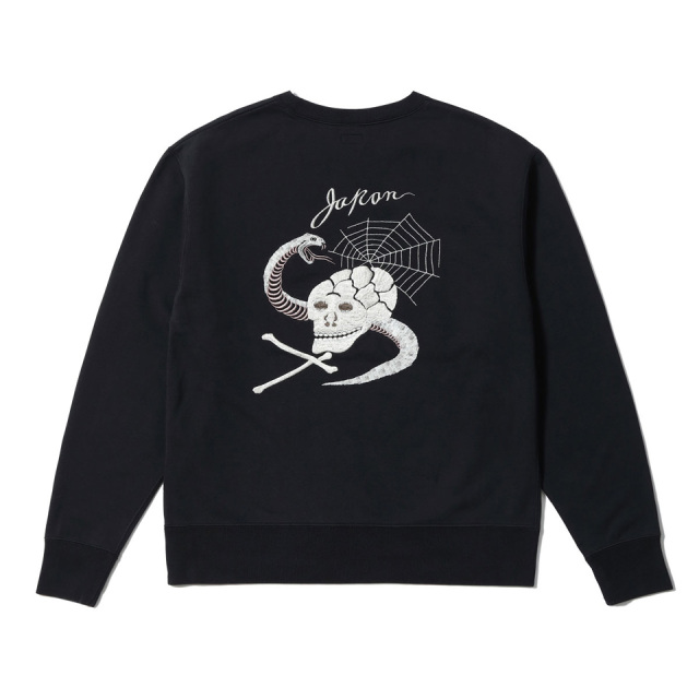 テーラー東洋 / SUKA CREW SWEAT EMBROIDERED “SKULL & SNAKE”