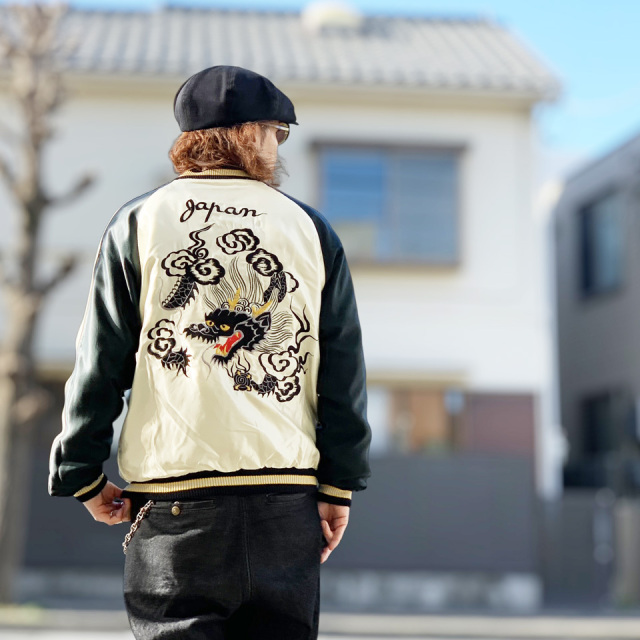 テーラー東洋 / Mid 1950s Style Acetate Souvenir Jacket “ROARING