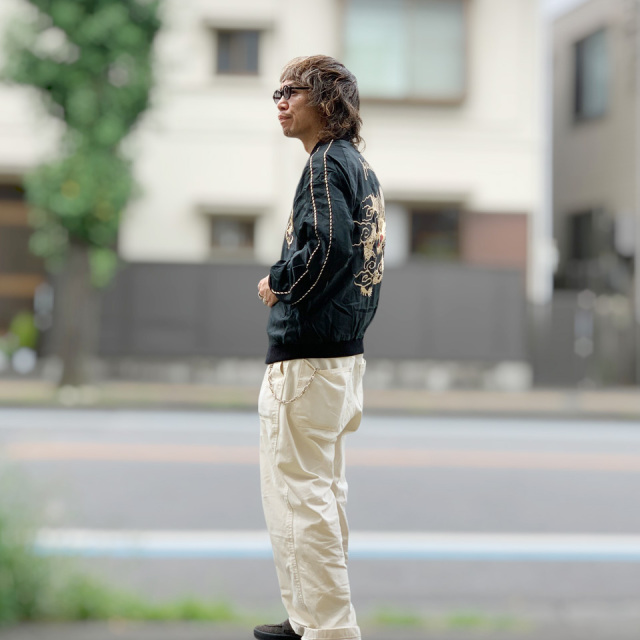 テーラー東洋 / Mid 1950s Style Acetate Souvenir Jacket “WHITE