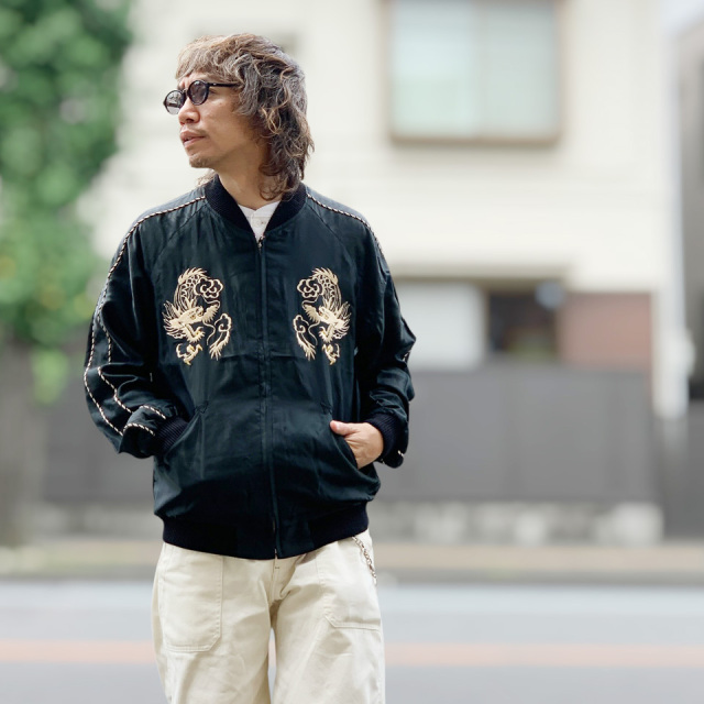 テーラー東洋 / Mid 1950s Style Acetate Souvenir Jacket “WHITE