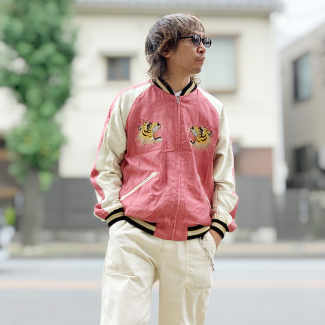 テーラー東洋 / Mid 1950s Style Acetate Souvenir Jacket “WHITE