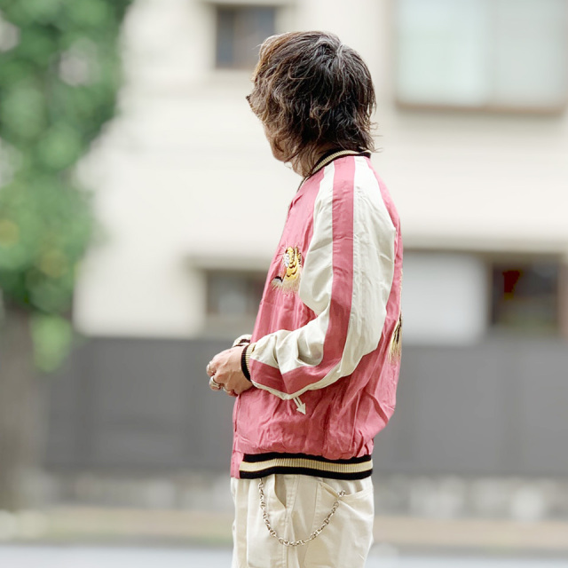 テーラー東洋 / Mid 1950s Style Acetate Souvenir Jacket “WHITE