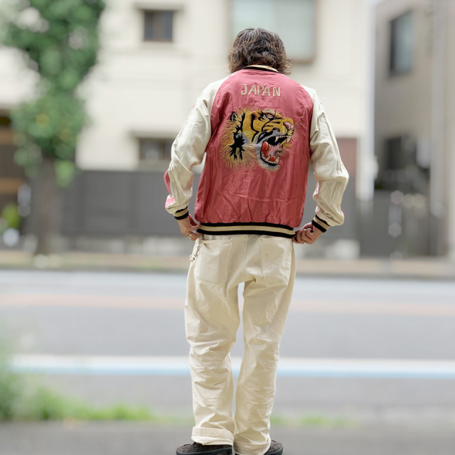 テーラー東洋 / Mid 1950s Style Acetate Souvenir Jacket “WHITE