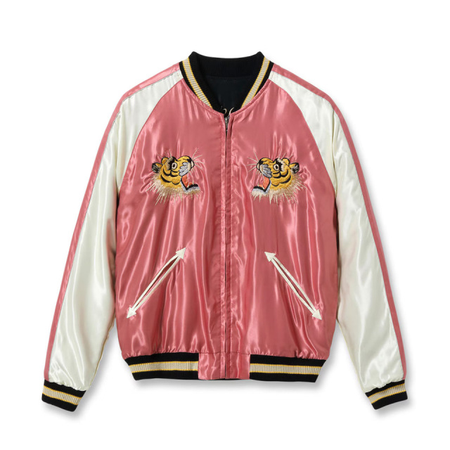テーラー東洋 / Mid 1950s Style Acetate Souvenir Jacket “WHITE