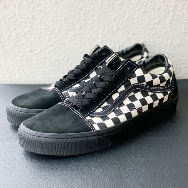 VANS ヴァンズ OLD SKOOL - CHECKERBOARD BLACK/WHITE (VN000D7ZMCG)