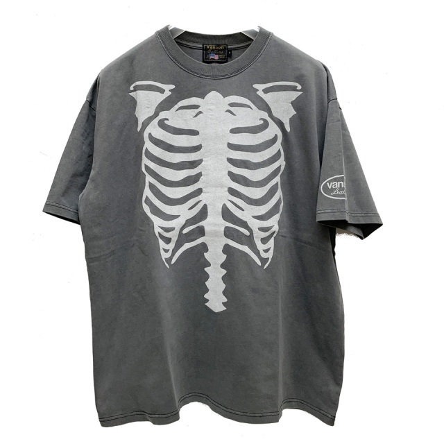 【新品】VANSON バンソン フットボールT ナンバーリング L 白 グレー 新品】VANSON バンソン フットボールT ナンバーリング L 白 グレー