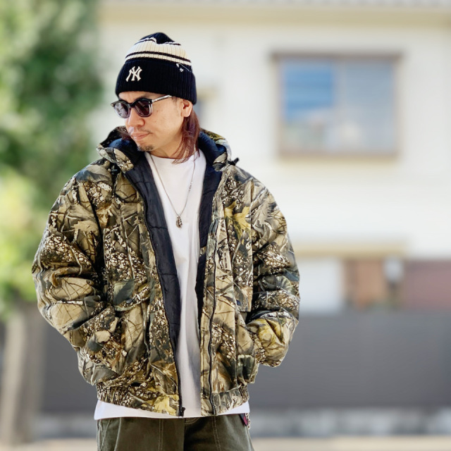 WFS ワールドフェイマススポーツ WORLD FAMOUS SPORTS 中綿ジャケット MCJ101 COTTON INSULATED HOODED JACKET リアルツリー BURLY CAMO 迷彩 アウター