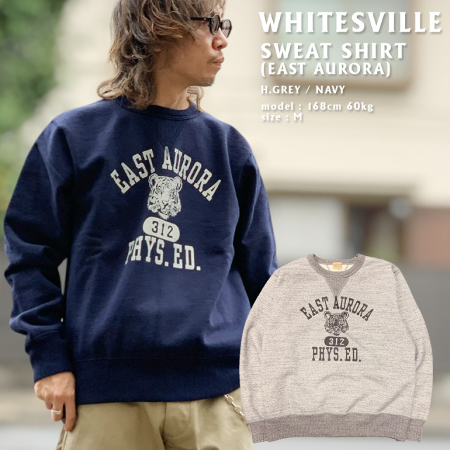 全2色 WHITESVILLE ホワイツビル SWEAT SHIRT (EAST AURORA) (Lot No. WV69781)
