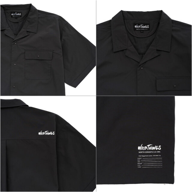 WILD THINGS / OPEN COLLAR POCKET SHIRT