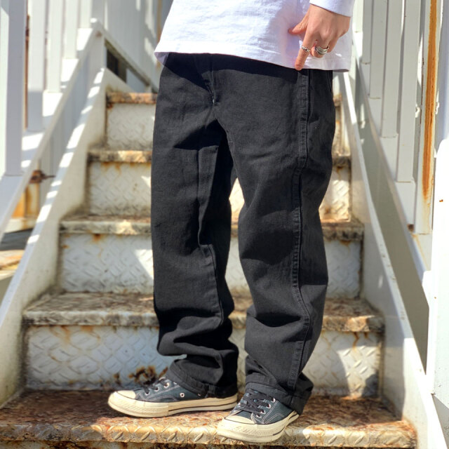 ラングラー Wrangler デニム ジーンズ Us企画 Relax Fit Jeans 日本未発売 リラックスフィット ルーズフィット バギーデニム Baggy Denim ブラック 黒 Black ブラックデニム